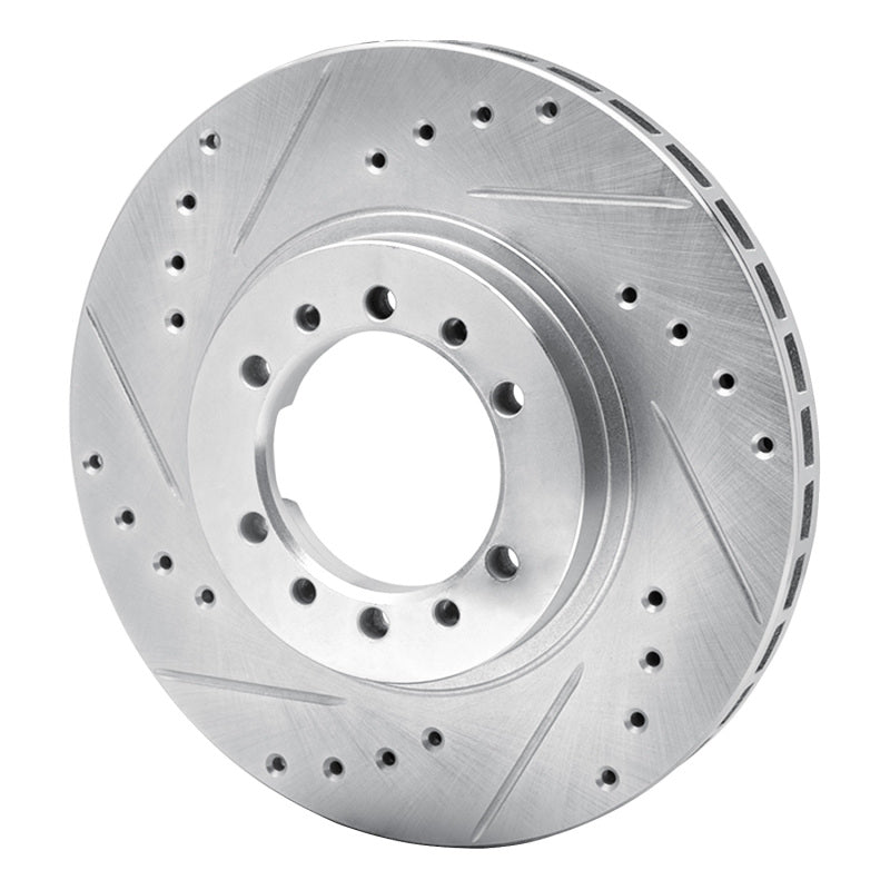 DFC 90-04 Mitsubishi Montero Front Left Drilled & Slotted Silver Brake Rotor