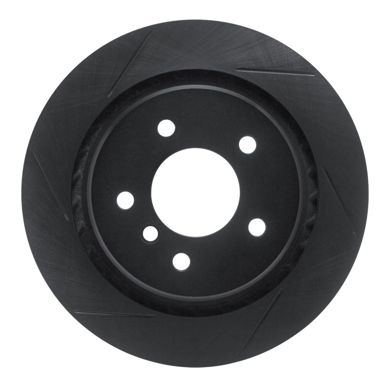 R1 95-99 BMW M3 E36 Rear Right Slotted Black Brake Rotor