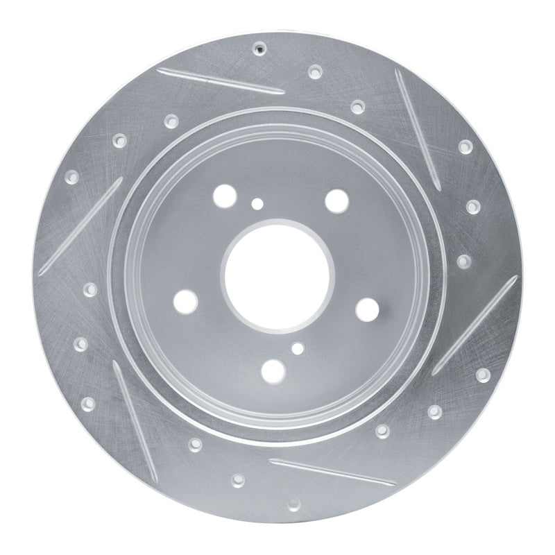 DFC 15-25 Lexus ES350 Rear Left Drilled & Slotted Silver Brake Rotor