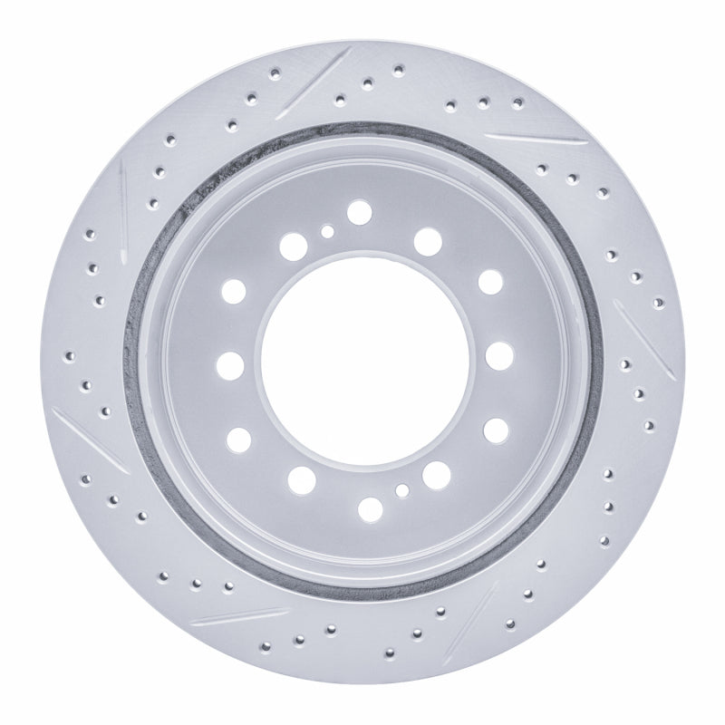 R1 10-24 Lexus GX460 Rear Right Drilled & Slotted Geo-Carbon Rotor