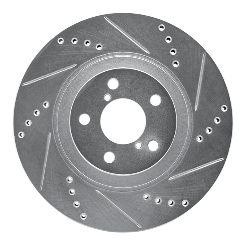 DFC 04-25 Scion FR-S Front Right Drilled & Slotted Silver Brake Rotor