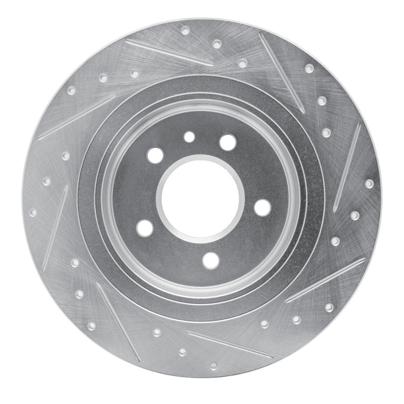 R1 16-18 Buick Envision Rear Left Drilled & Slotted Silver Brake Rotor