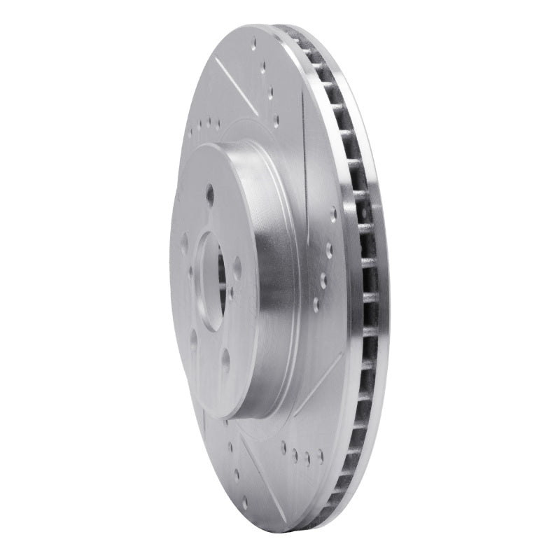 DFC 17-23 Subaru Crosstrek Front Right Drilled & Slotted Silver Brake Rotor