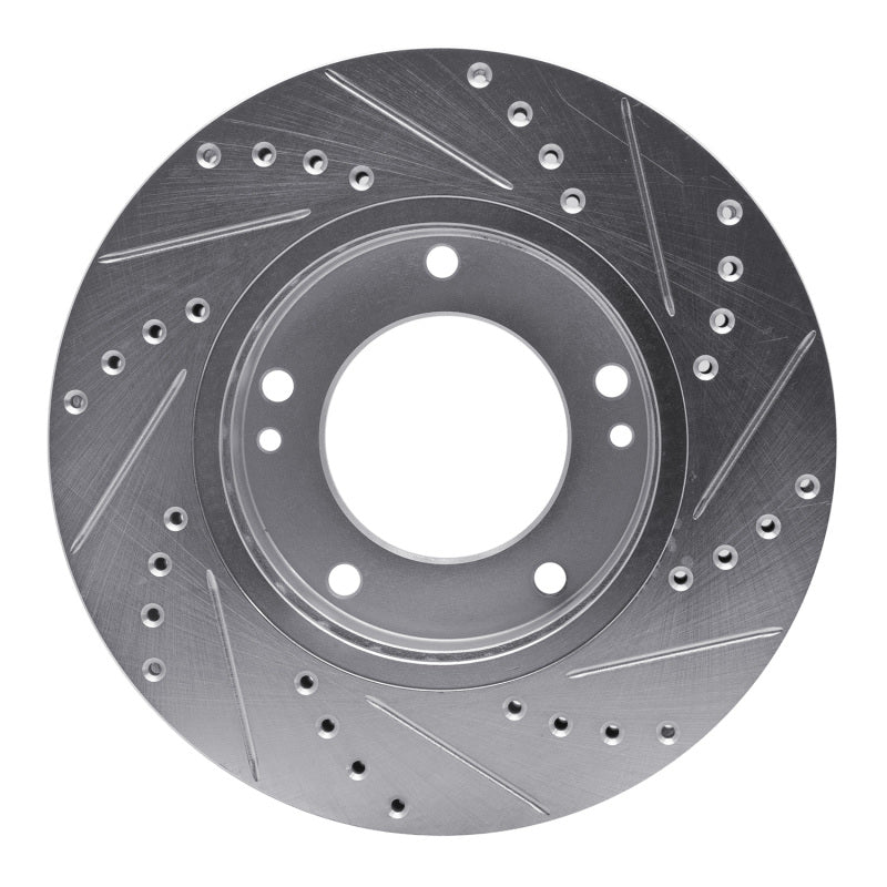 DFC 03-06 Kia Sorento Front Left Drilled & Slotted Silver Brake Rotor