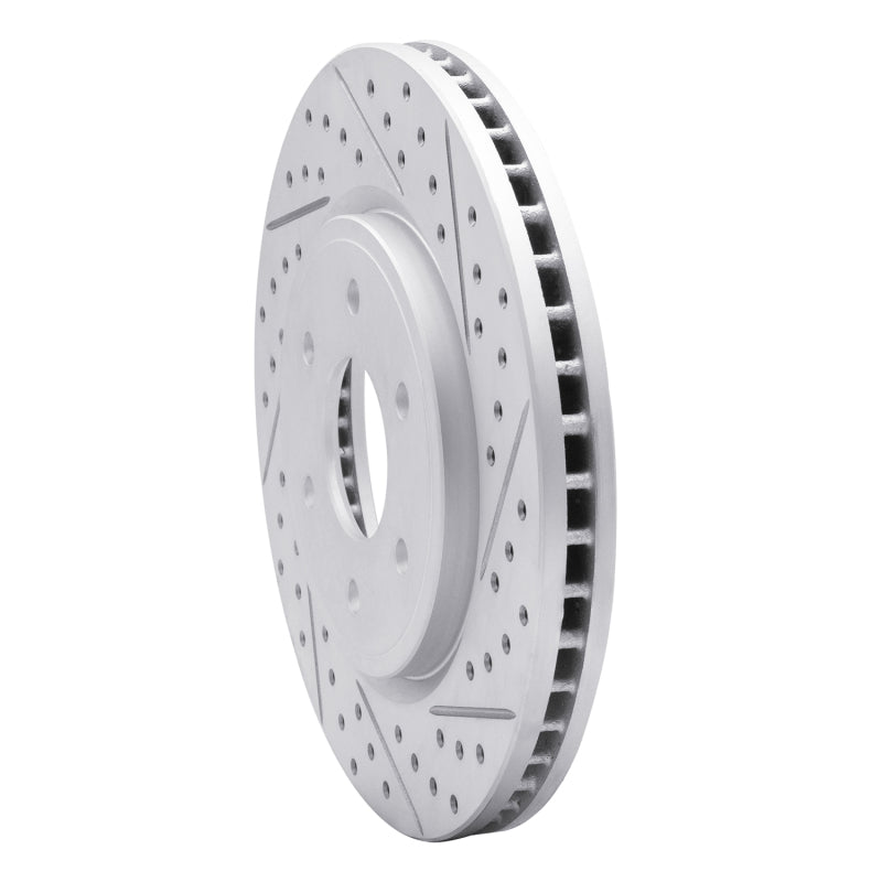 R1 05-25 Nissan Frontier Front Right Drilled & Slotted Geo-Carbon Rotor
