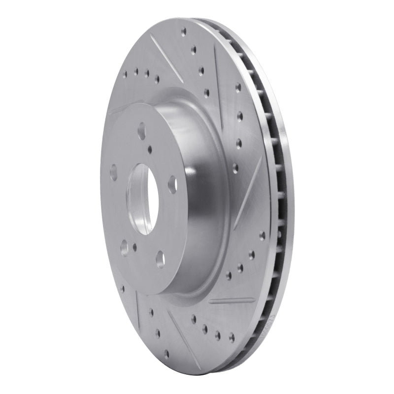 DFC 86-92 Toyota Supra Front Right Drilled & Slotted Silver Brake Rotor