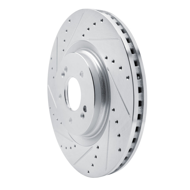 R1 21-26 Hyundai SONATA Front Left Drilled & Slotted Silver Brake Rotor