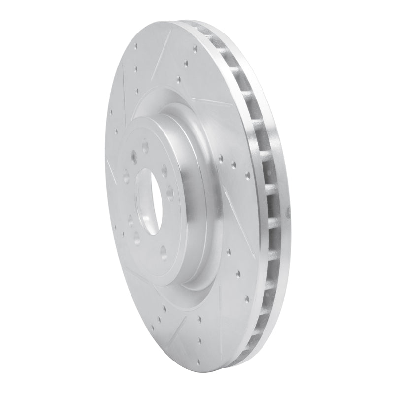 R1 12-19 Mercedes-Benz GLE300D Front Left Drilled & Slotted Silver Brake Rotor