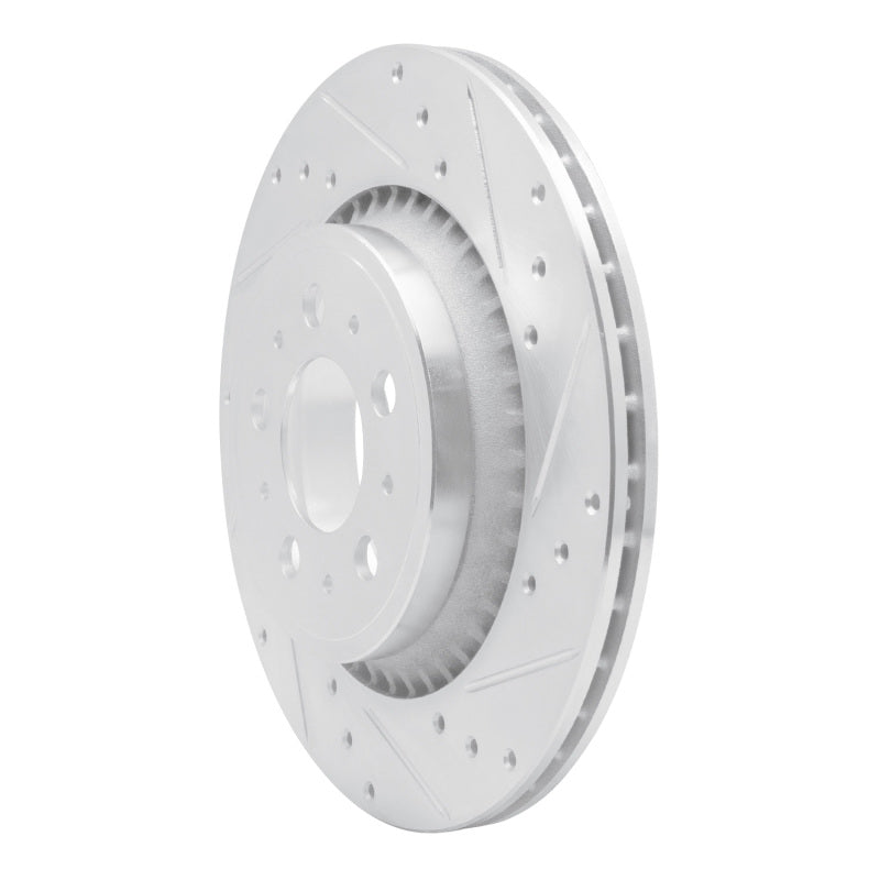 DFC 03-14 Volvo XC90 Rear Right Drilled & Slotted Silver Brake Rotor