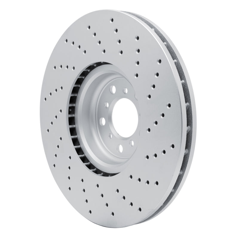 R1 15-19 BMW X5 Left Front Drilled Carbon Alloy GeoMET Rotor