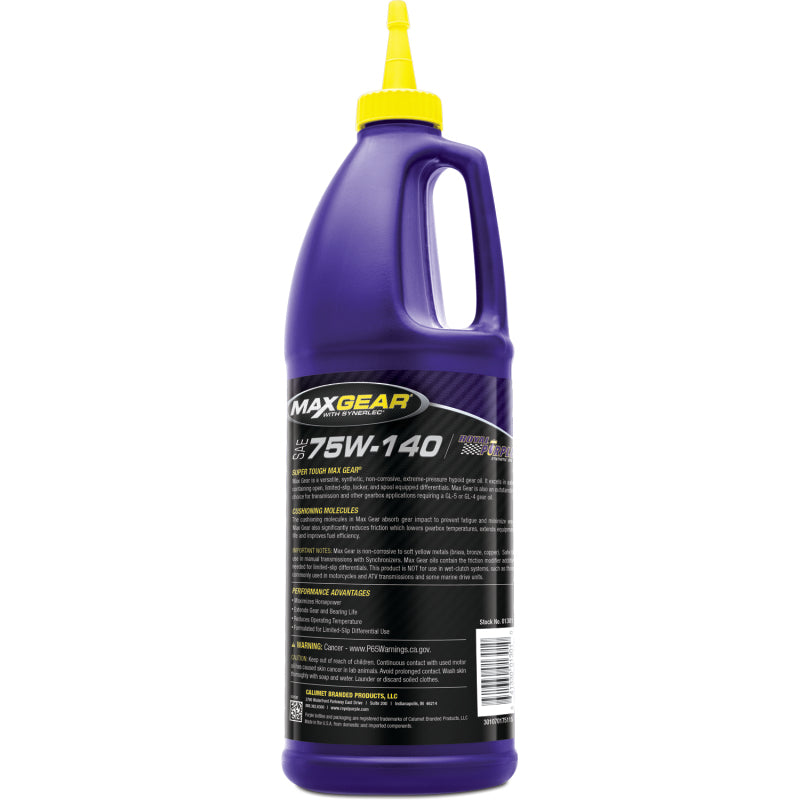 Royal Purple Max Gear Synthetic 75W140 Gear Oil - 1 Quart