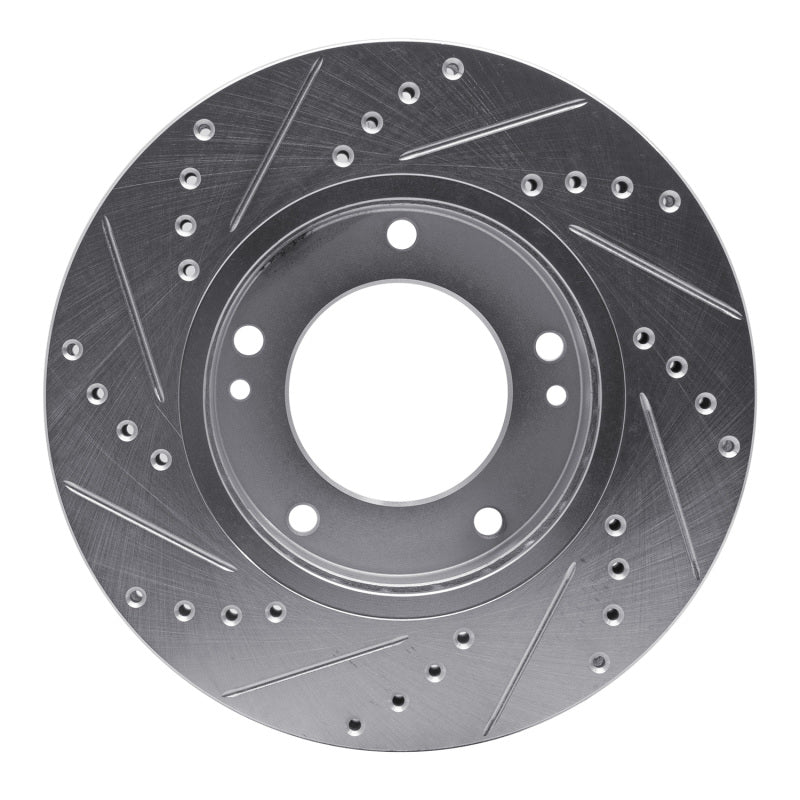 DFC 03-06 Kia Sorento Front Right Drilled & Slotted Silver Brake Rotor