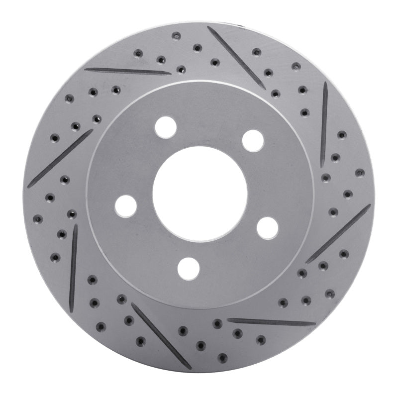 R1 99-06 Jeep Cherokee Front Right Drilled & Slotted Geo-Carbon Rotor