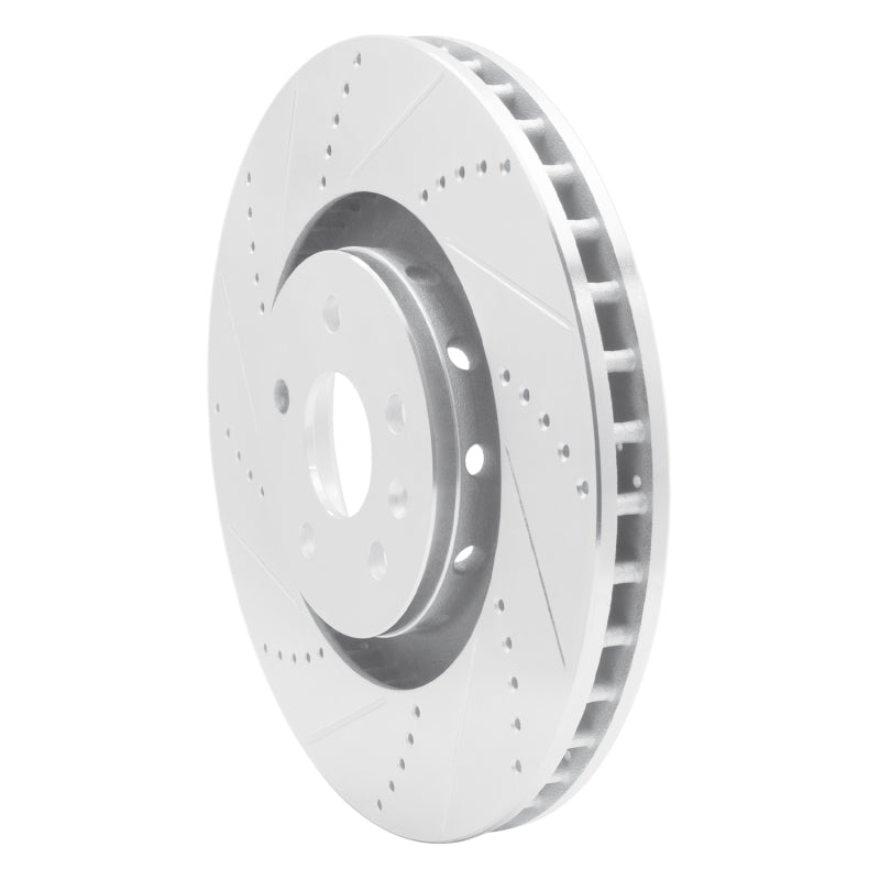 DFC 09-15 Cadillac CTS Front Left Drilled & Slotted Silver Brake Rotor