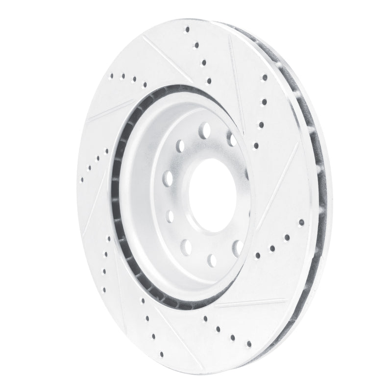 R1 22-25 Jeep Grand Cherokee Front Left Drilled & Slotted Silver Brake Rotor
