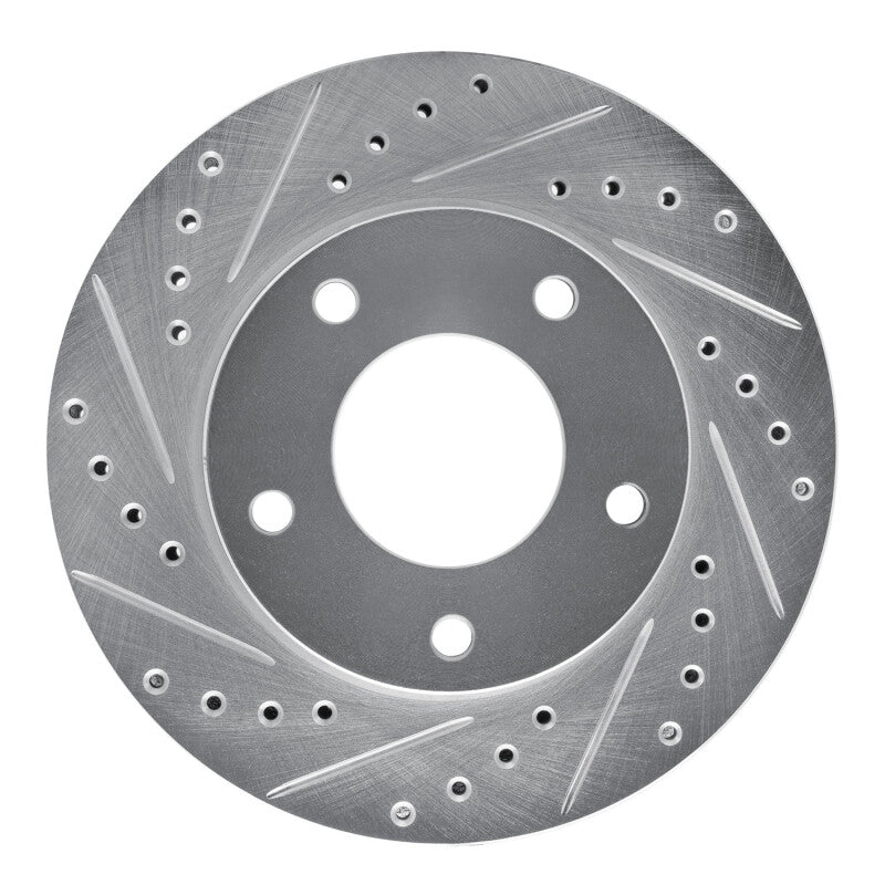 R1 69-78 Cadillac Eldorado Rear Left Front Left Drilled & Slotted Silver Brake Rotor