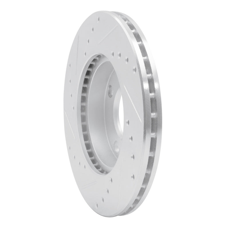 DFC 78-92 Audi 80 Front Right Drilled & Slotted Silver Brake Rotor