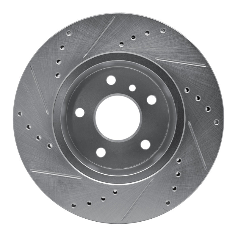 DFC 99-04 Land Rover Discovery Front Right Drilled & Slotted Silver Brake Rotor