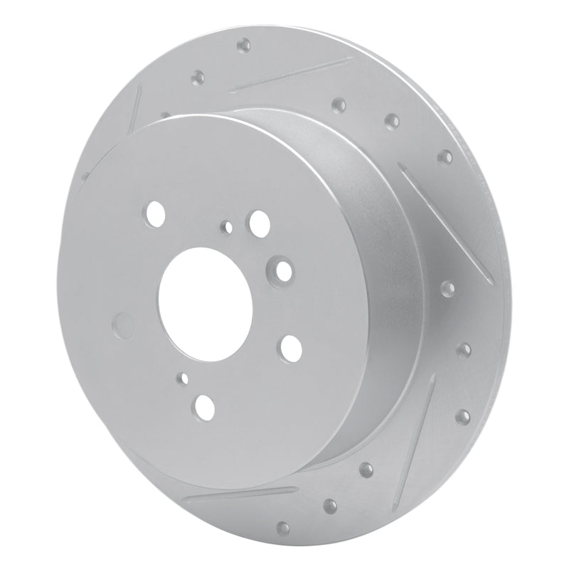DFC 09-15 Toyota Venza Rear Left Drilled & Slotted Silver Brake Rotor