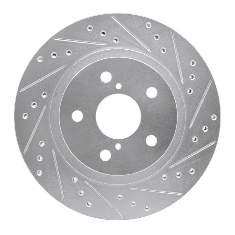 DFC 96-03 Toyota RAV4 Front Right Drilled & Slotted Silver Brake Rotor