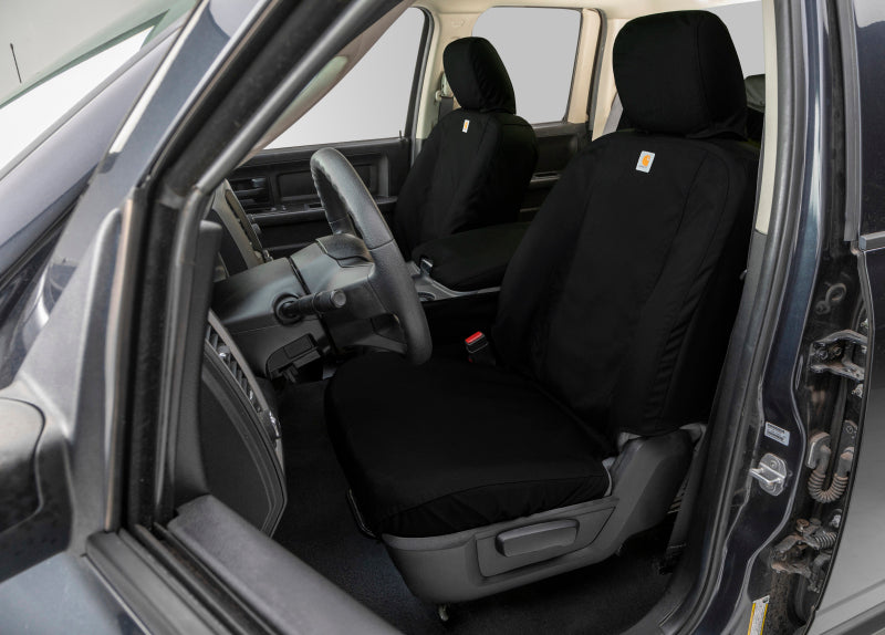 Covercraft 19-21 Dodge RAM Carhartt Super Dux SeatSaver Custom Front Row Seat Covers - Black