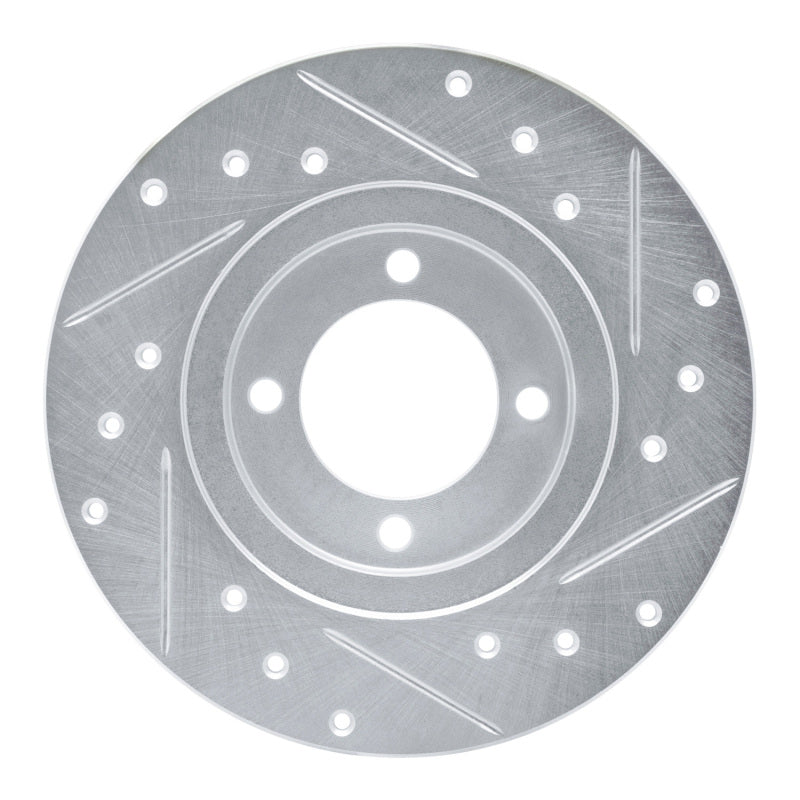 DFC 80-83 Toyota Corolla (US/Canada) Front Left Drilled & Slotted Silver Brake Rotor
