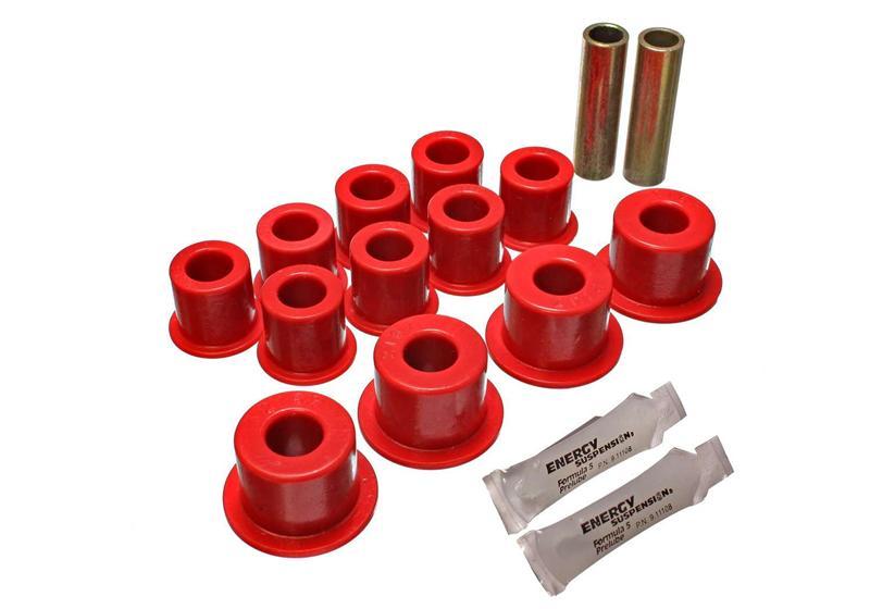 Energy Suspension 73-87 GM Denali XL/Suburban/Yukon XL 4WD Red Front Leaf Spring Bushing Set