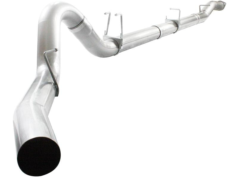 aFe Atlas Exhaust 4in DPF-Back Exhaust Aluminized Steel Polished Tip 11-14 ford Diesel Truck V8-6.7L
