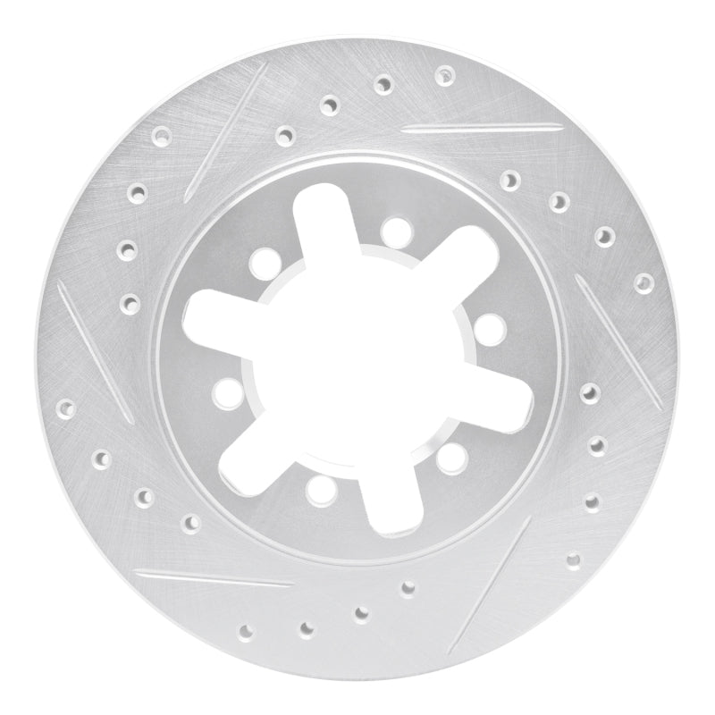 R1 82-85 Nissan 720 DATSUN Front Left Drilled & Slotted Silver Brake Rotor