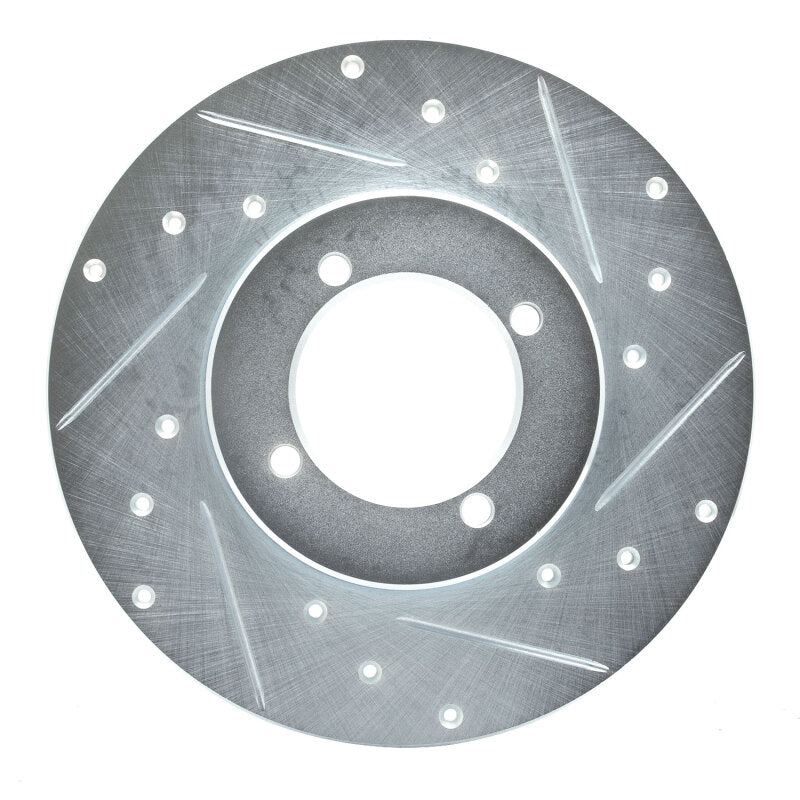 DFC 74-78 Nissan 260Z Front Right Drilled & Slotted Silver Brake Rotor