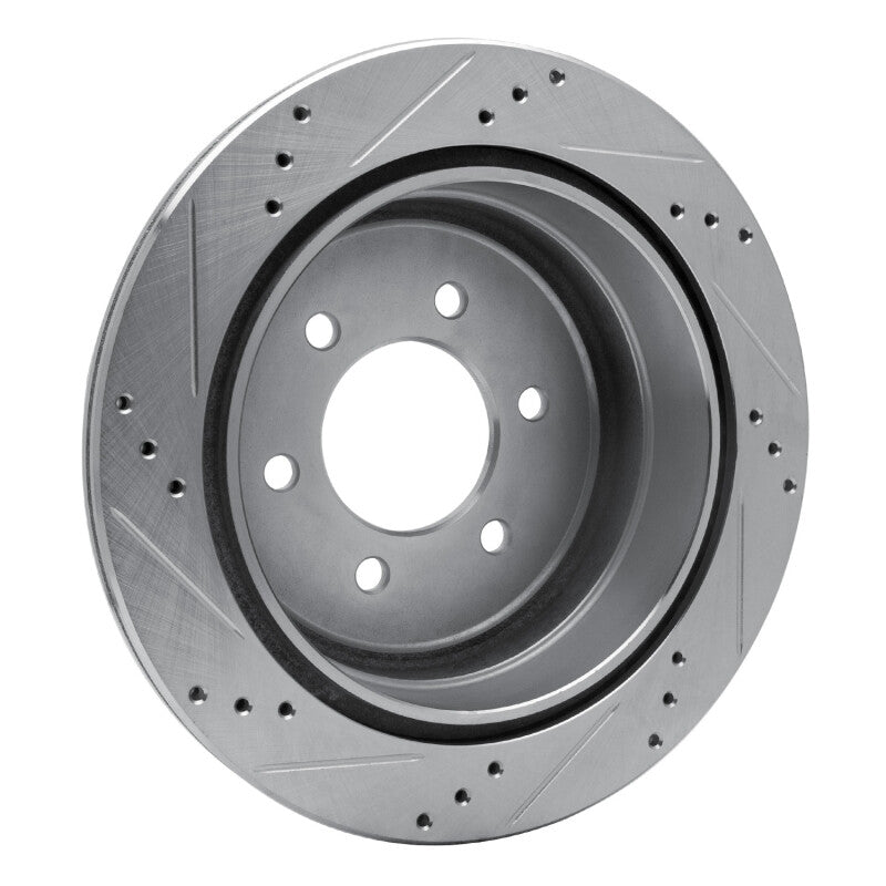 DFC 04-11 Ford F-150 4WD Rear Right Drilled & Slotted Silver Brake Rotor