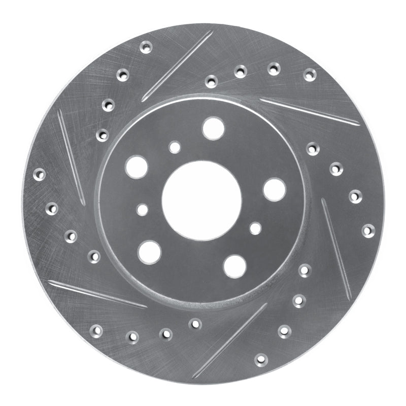 DFC 87-87 Toyota Camry Front Left Drilled & Slotted Silver Brake Rotor