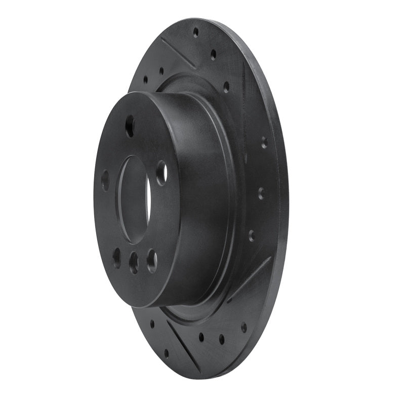 R1 14-25 BMW 220i (Mexico) Rear Right Drilled & Slotted Black Brake Rotor