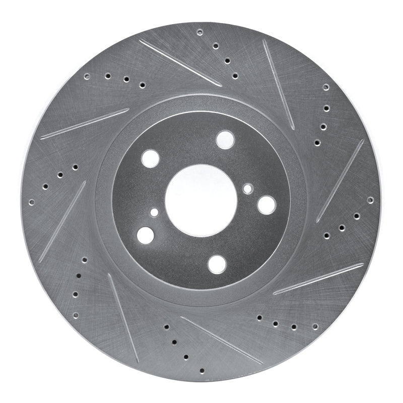 DFC 93-98 Toyota Supra Right Front Drilled & Slotted Silver Brake Rotor