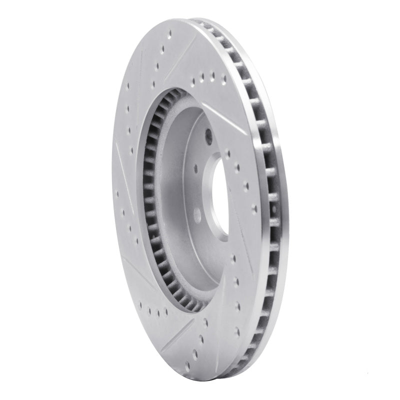 R1 12-23 Hyundai ACCENT Front Right Drilled & Slotted Silver Brake Rotor