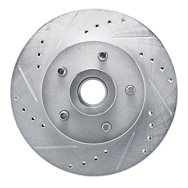 R1 72-73 Ford Gran Torino Front Left Drilled & Slotted Silver Brake Rotor