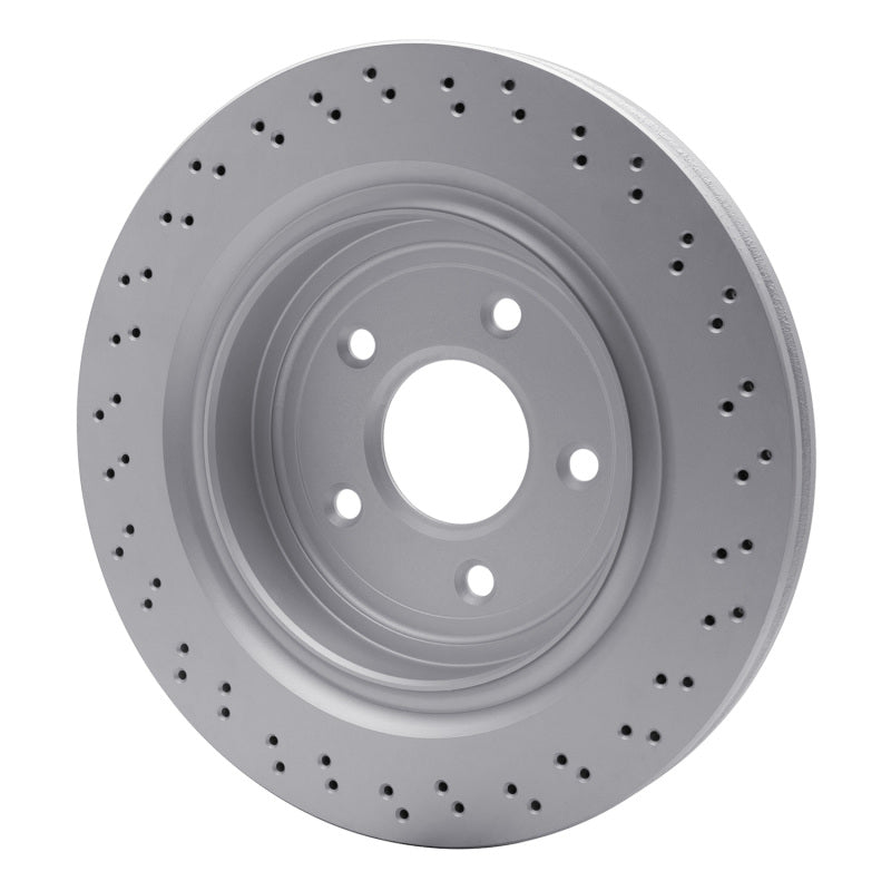 R1 06-13 Cadillac XLR Rear Drilled Carbon Alloy GeoMET Rotor