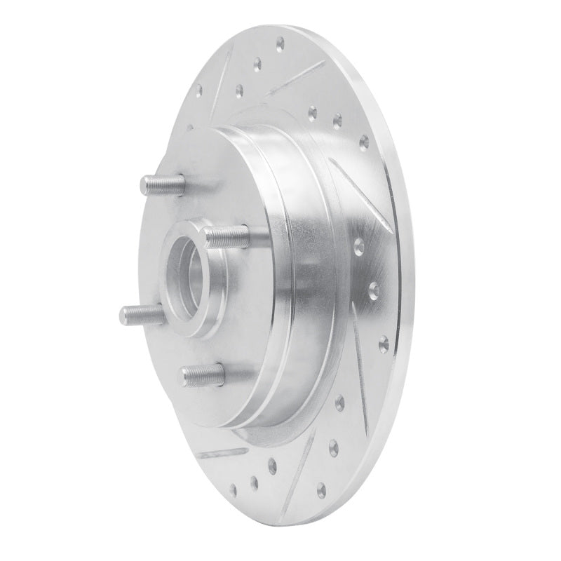 R1 84-87 Nissan Maxima Rear Left Drilled & Slotted Silver Brake Rotor