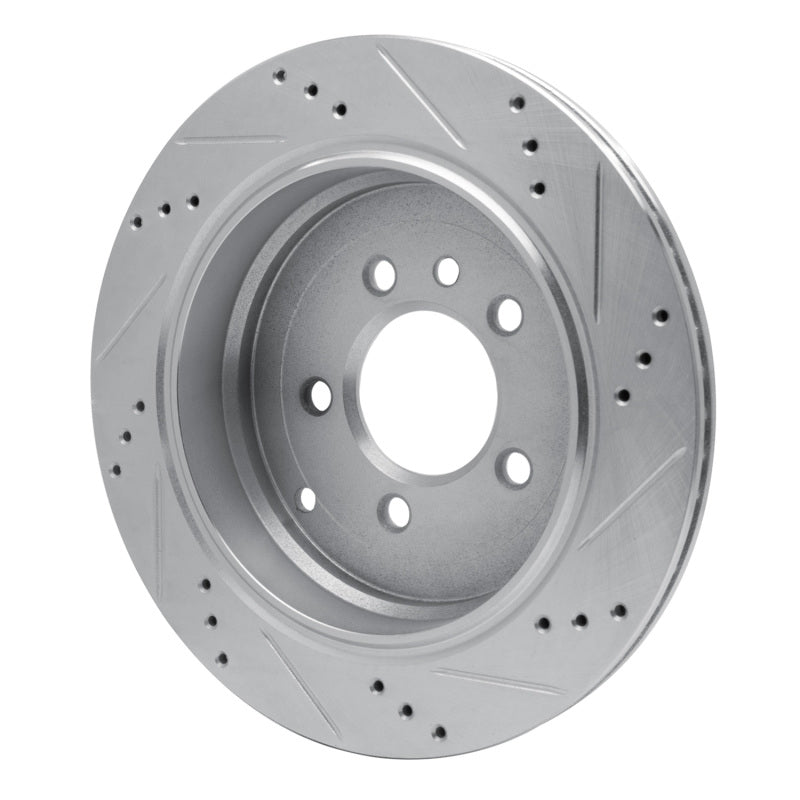 DFC 05-07 Land Rover LR3 Rear Left Drilled & Slotted Silver Brake Rotor