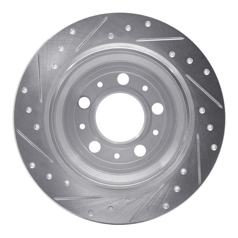 DFC 99-00 Volvo V70/S70 Rear Right Drilled & Slotted Silver Brake Rotor
