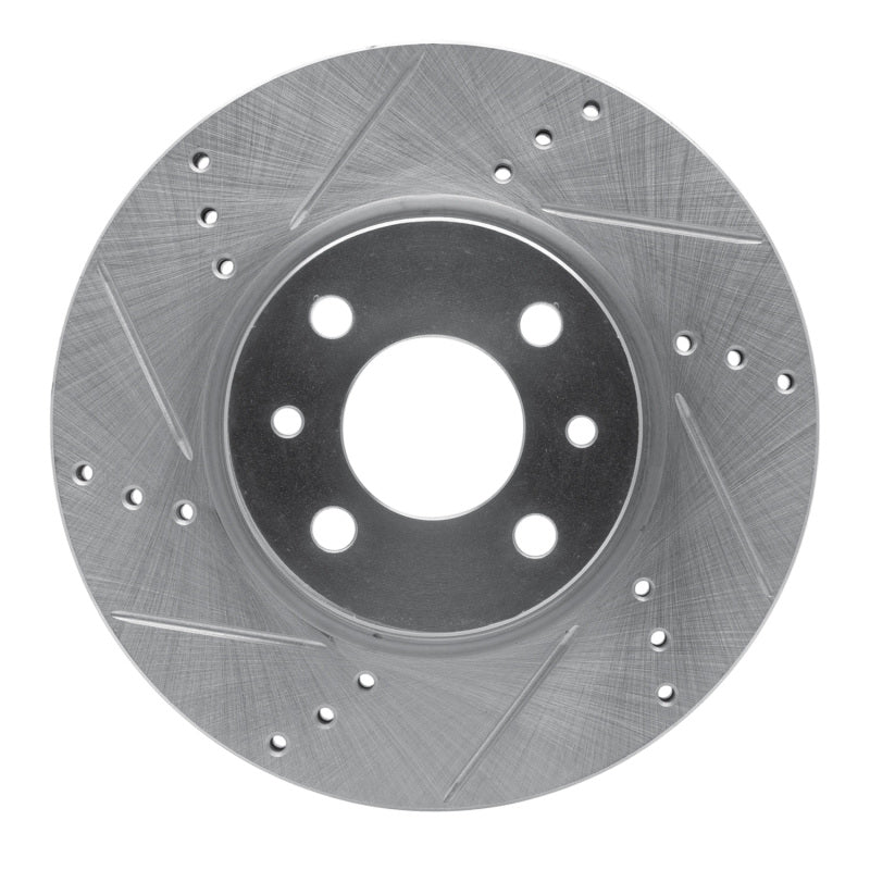 R1 09-19 Dodge Vision (Mexico) Front Left Drilled & Slotted Silver Brake Rotor