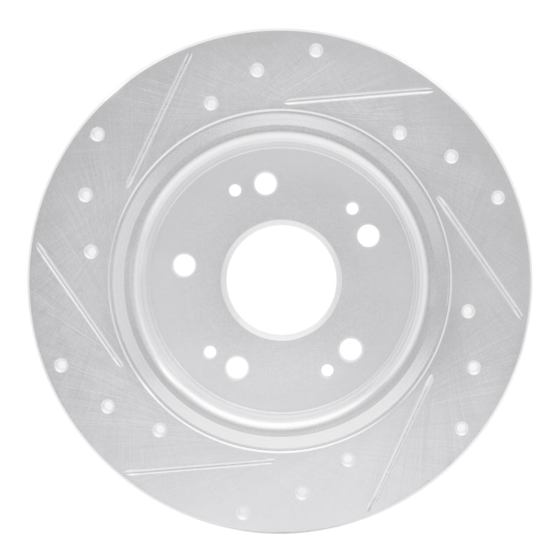 DFC 16-16 Honda CR-Z Rear Right Drilled & Slotted Silver Brake Rotor