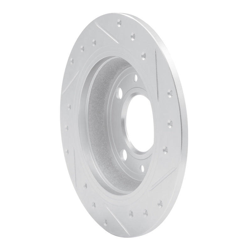 DFC 86-98 Saab 9000/900 Rear Left Drilled & Slotted Silver Brake Rotor