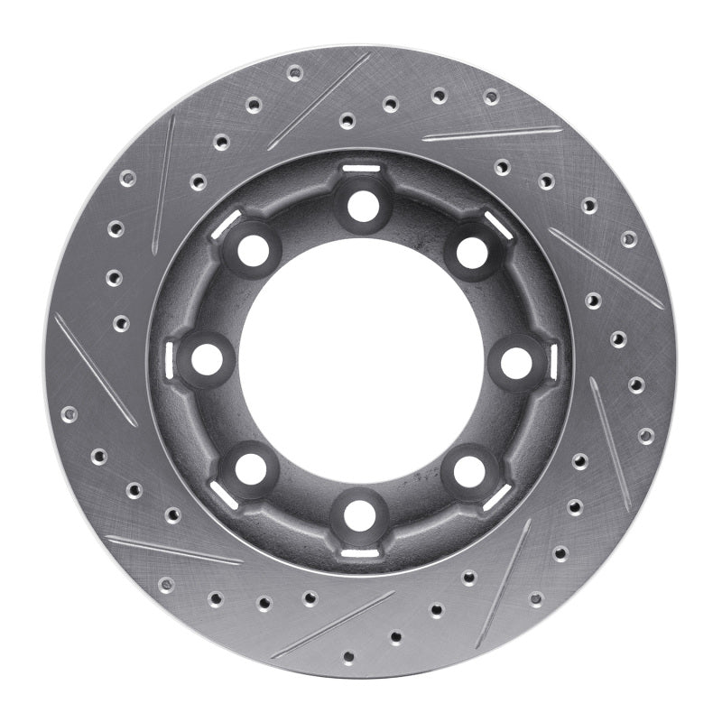 DFC 71-91 Chevrolet K20 Suburban Front Right Drilled & Slotted Silver Brake Rotor