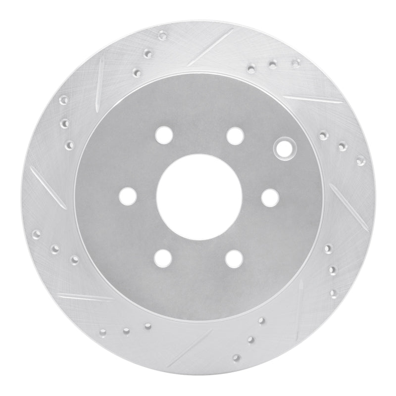 DFC 05-12 Nissan Pathfinder Rear Left Drilled & Slotted Silver Brake Rotor