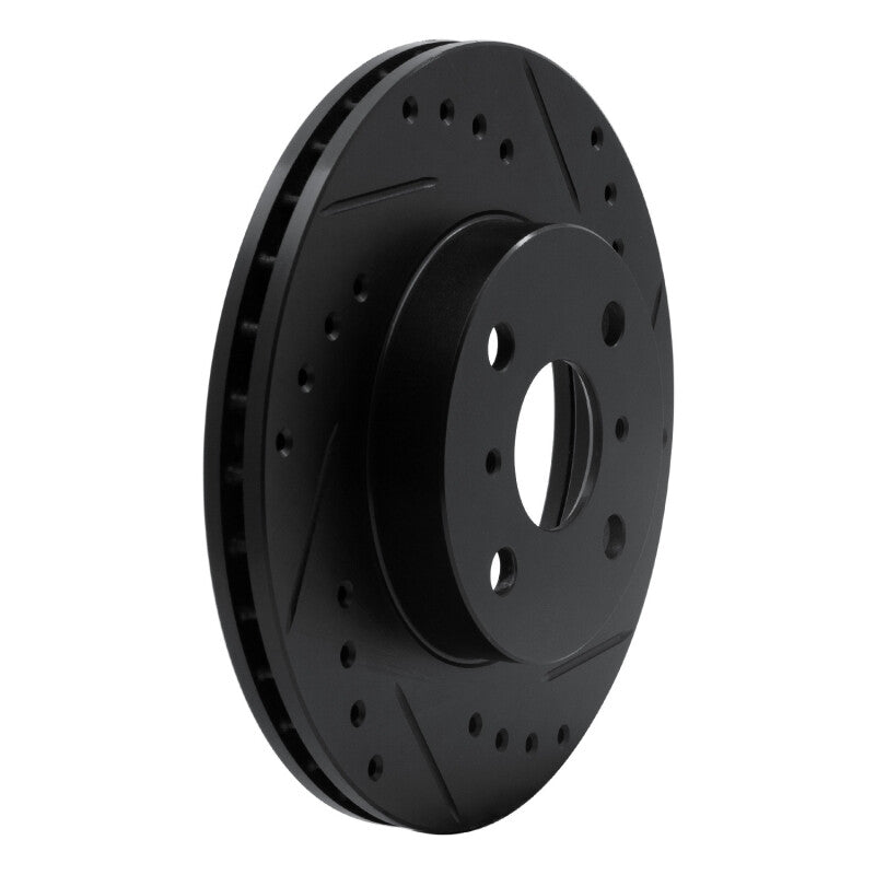 R1 93-02 Chevrolet Prizm Front Right Drilled & Slotted Black Brake Rotor