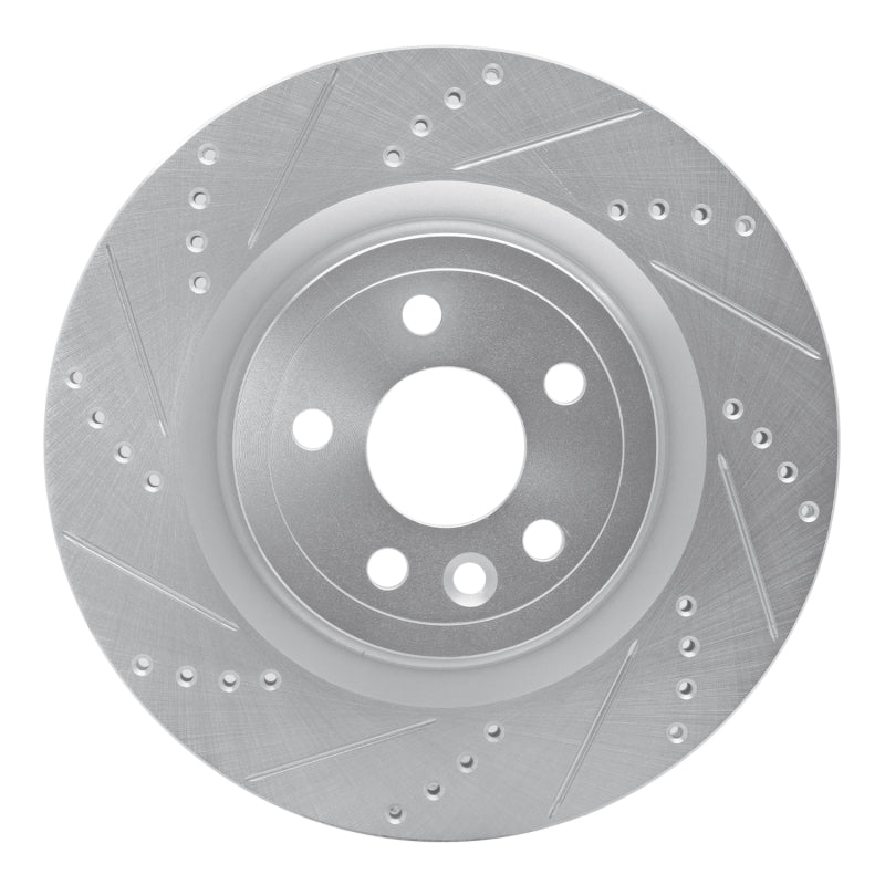 DFC 17-20 Jaguar F-Pace Rear Left Drilled & Slotted Silver Brake Rotor