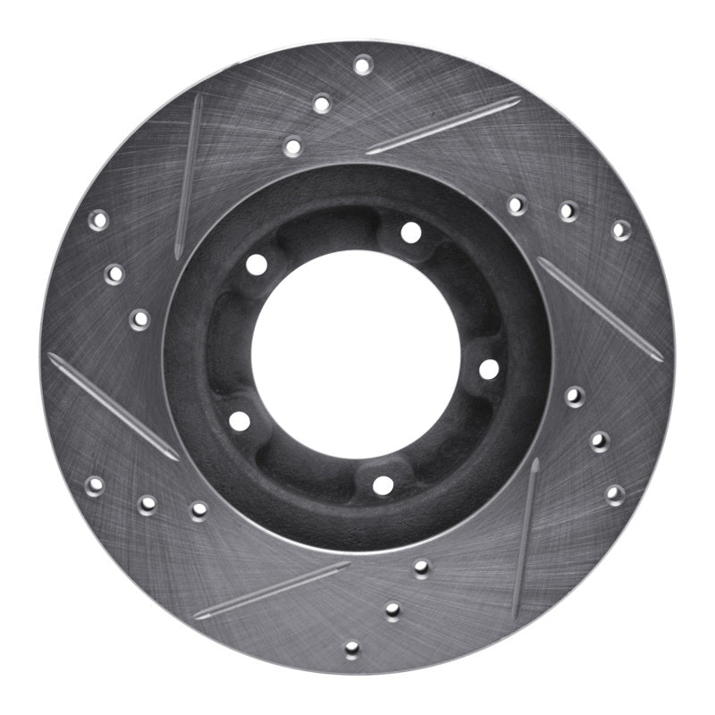 DFC 95-04 Toyota Tacoma Front Right Drilled & Slotted Silver Brake Rotor