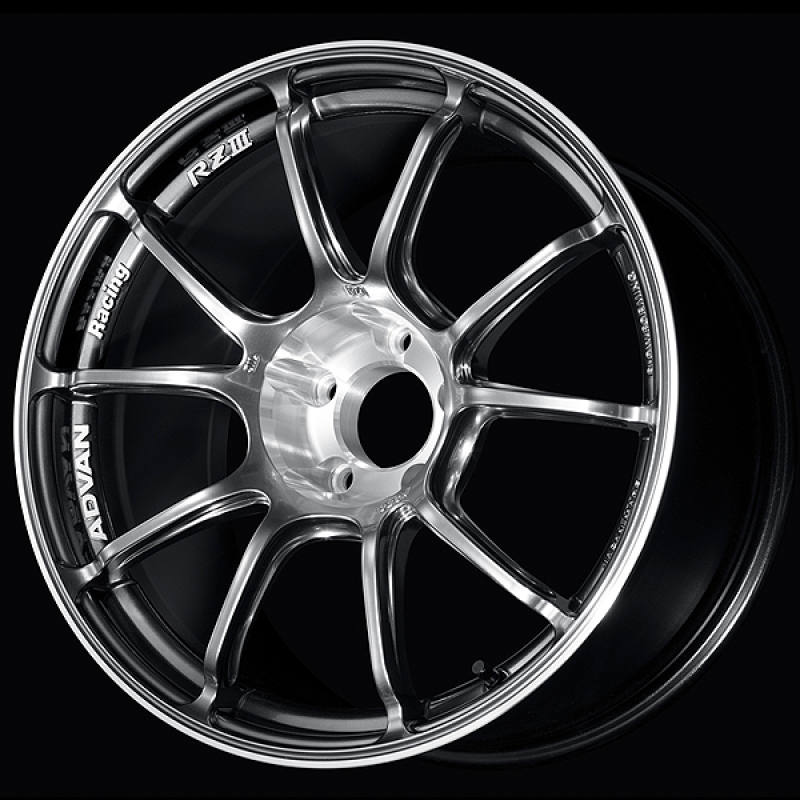 Advan RZIII 18x9.0 / +45 Offset / 5x112 BC / 66.5mm Bore / Hyper Platinum Black & Diamond Cut