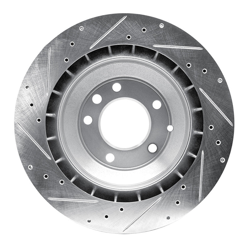 DFC 05-18 Porsche Cayenne Rear Left Drilled & Slotted Silver Brake Rotor